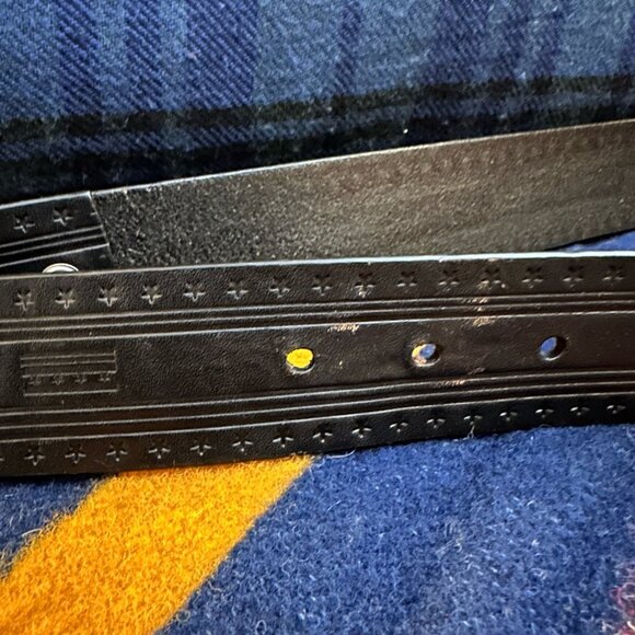 Peyote Bird Sante Fe Embossed Western Leather Belt 34 - Picture 2 of 4